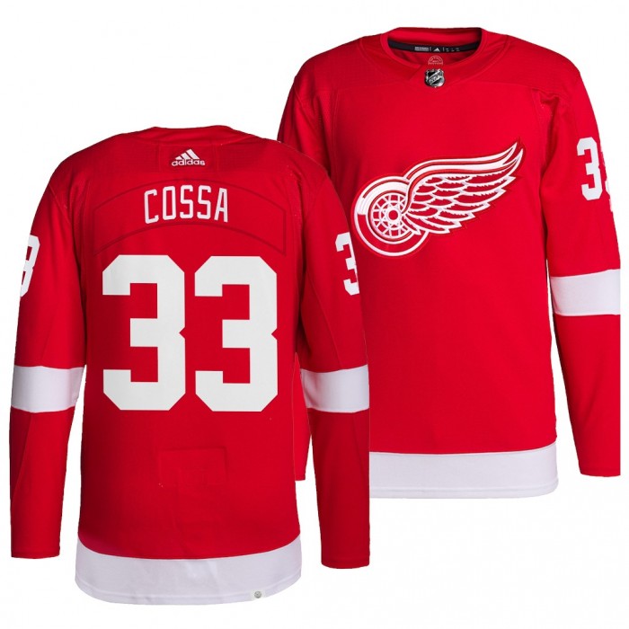 2021 NHL Draft Sebastian Cossa Red Wings #33 Red Jersey