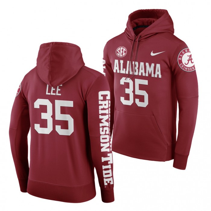Alabama Crimson Tide Shane Lee Crimson 2019 Name And Number NCAA Football Hoodie