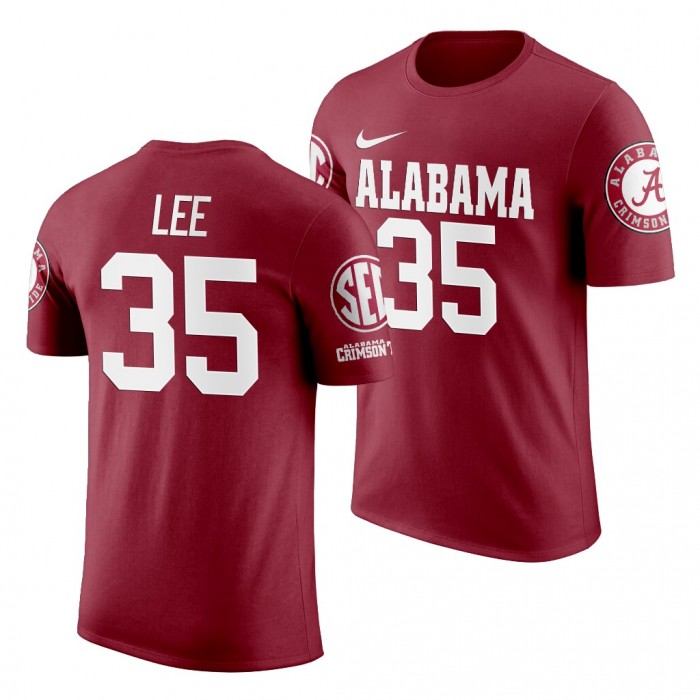 Alabama Crimson Tide Shane Lee Crimson 2019 Name And Number NCAA Football T-Shirt