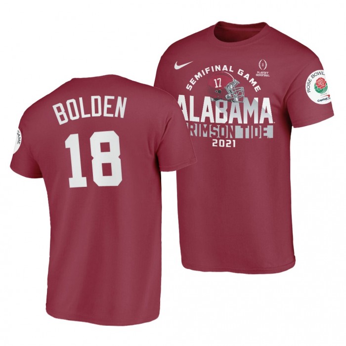 Alabama Crimson Tide Alabama Crimson Tide Slade Bolden Crimson 2021 Rose Bowl T-Shirt