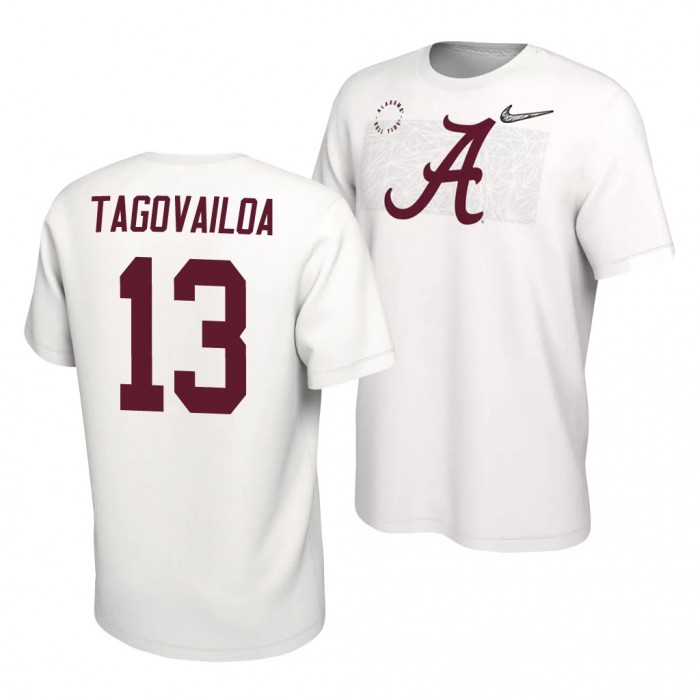 Alabama Crimson Tide Tua Tagovailoa White Nike College Football Playoff T-Shirt