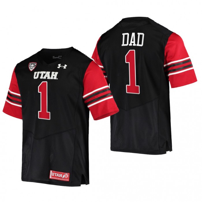 2022 Fathers Day Gift Utah Utes Greatest Dad Jersey Black