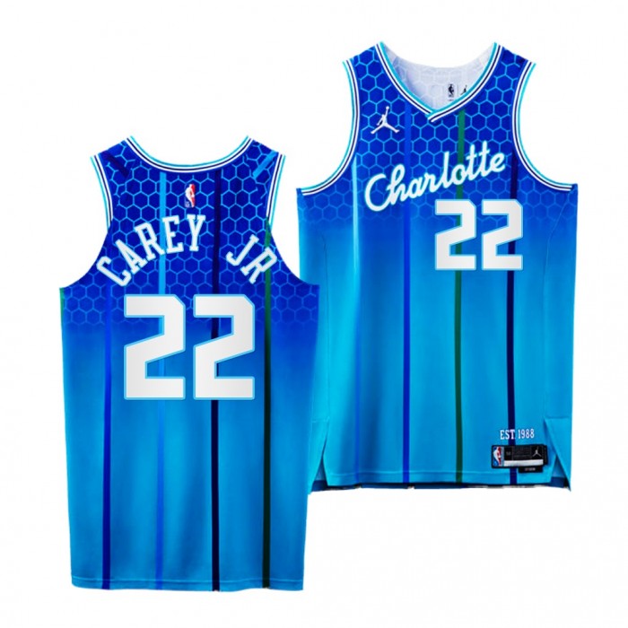 2020 NBA Draft Vernon Carey Jr. Hornets NBA 75th Authentic Jersey Teal #22
