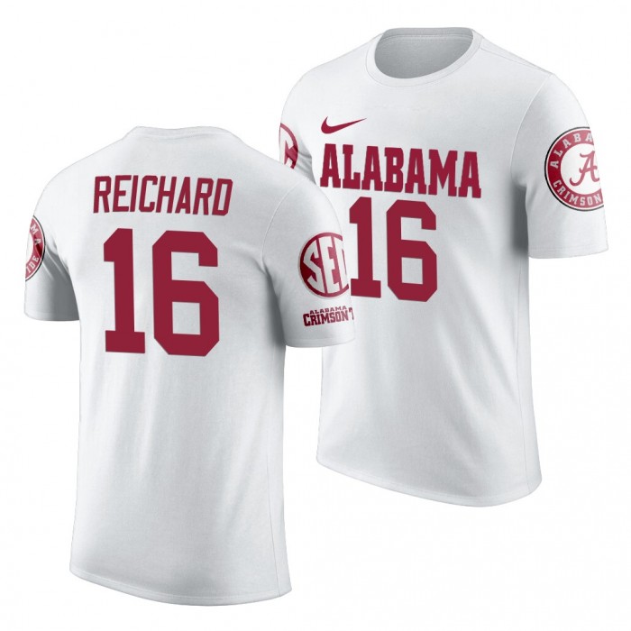 Alabama Crimson Tide WIll Reichard White 2019 Team Logo NCAA Football T-Shirt
