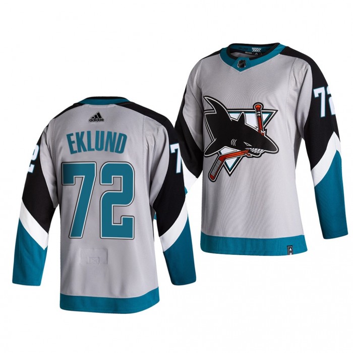 2021 NHL Draft William Eklund Sharks Jersey Gray