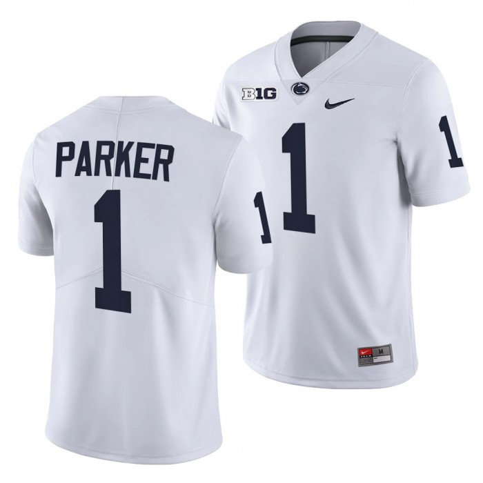 Penn State Nittany Lions Tomarrion Parker College Football Jersey #1 White 2022 Game Uniform