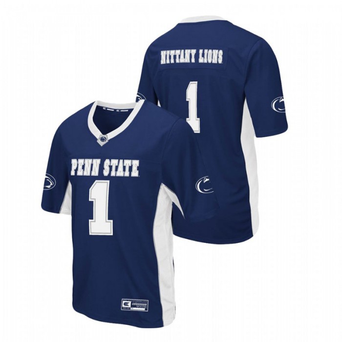 Men's Penn State Nittany Lions Navy Max Power Football Jersey
