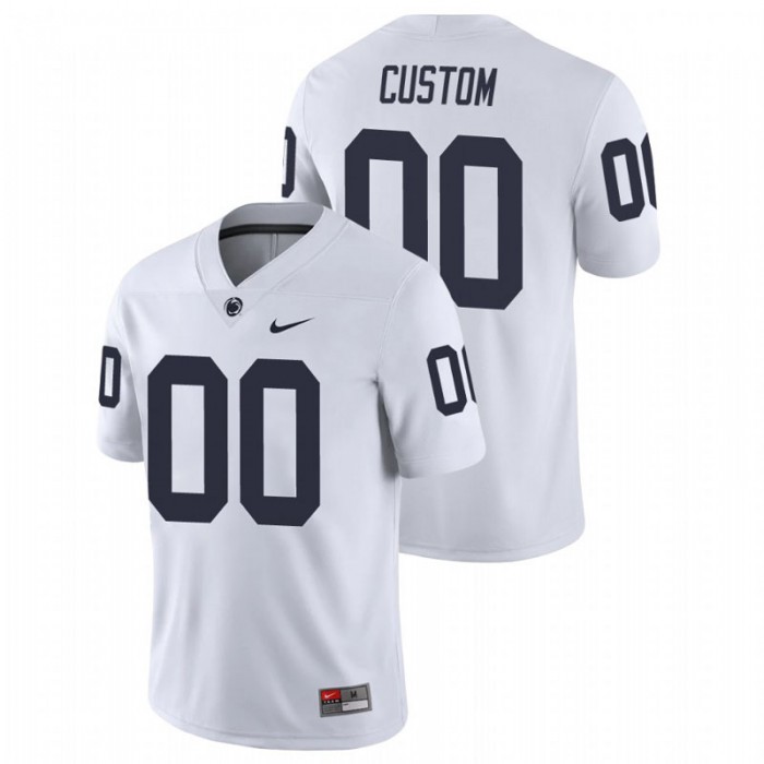Custom Penn State Nittany Lions College Football White Game Jersey