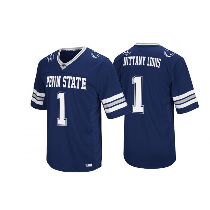 Penn State Nittany Lions #1 Navy Colosseum Hail Mary II Football Jersey