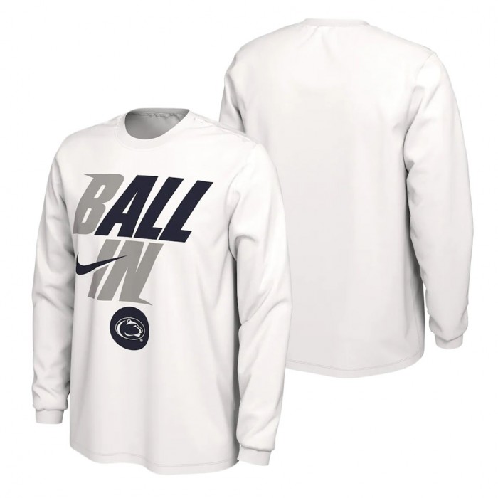 Penn State Nittany Lions Nike Ball In Bench Long Sleeve T-Shirt White