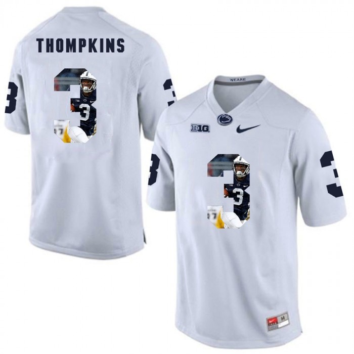 Penn State Nittany Lions Football White College DeAndre Thompkins Jersey
