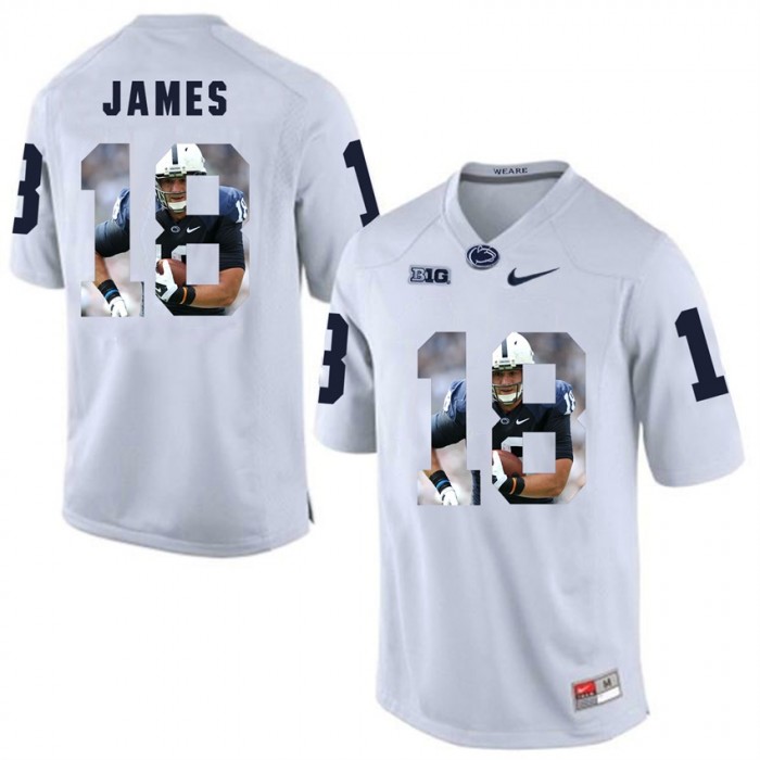 Penn State Nittany Lions Football White College Jesse James Jersey