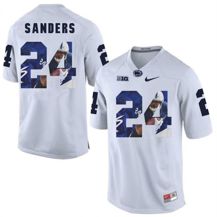 Penn State Nittany Lions Football White College Miles Sanders Jersey
