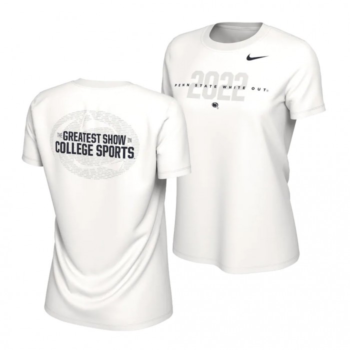 Penn State Nittany Lions 2022 White Out Student T-Shirt White Women