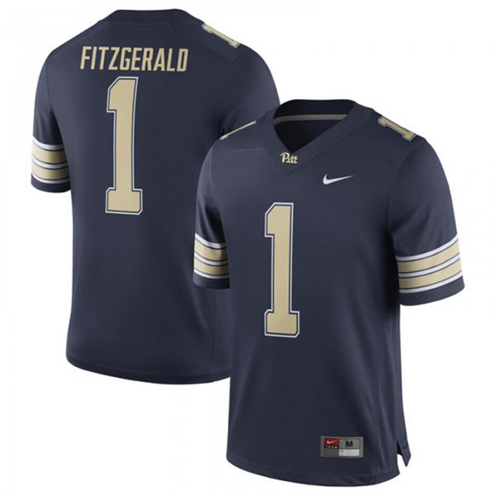 Male Larry Fitzgerald Pittsburgh Panthers Navy College Football Team Jersey