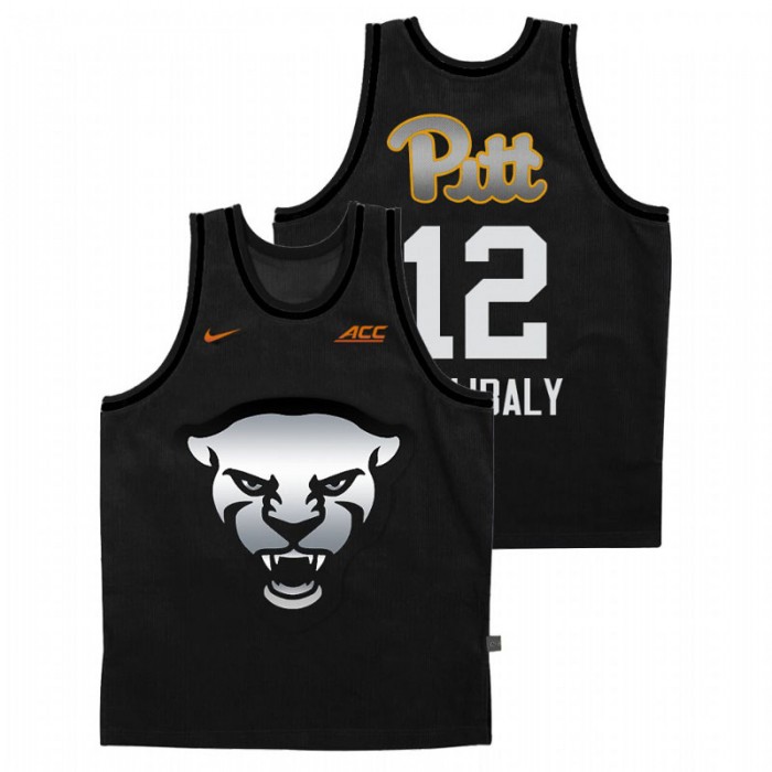 Pitt Panthers Steel City Abdoul Karim Coulibaly Panther Face Jersey Gray Men