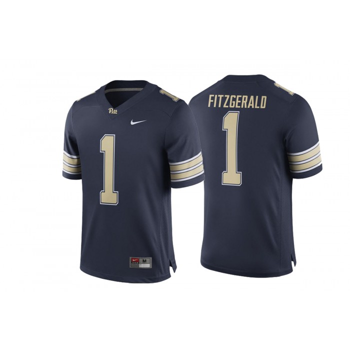 Pitt Panthers #1 Navy Larry Fitzgerald College Football Jersey