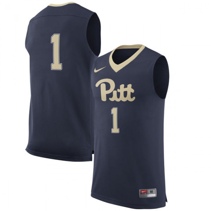 Pittsburgh Panthers #1 Navy Basketball For Men Jersey