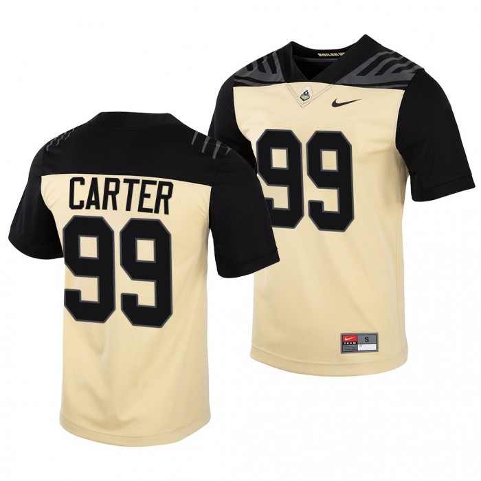 Purdue Boilermakers Micah Carter Vapor Untouchable Jersey #99 Gold 2022 Football Uniform
