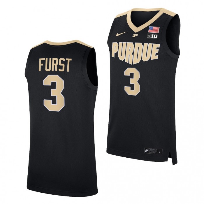 Caleb Furst Jersey Purdue Boilermakers 2021-22 College Basketball Replica Jersey-Black