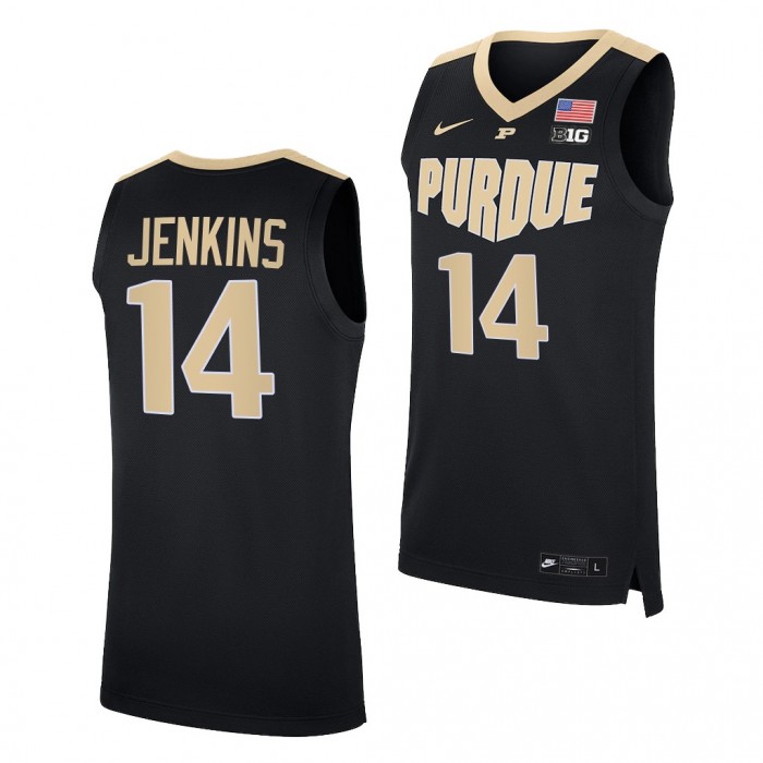 David Jenkins #14 Purdue Boilermakers College Basketball Jersey 2022 Black
