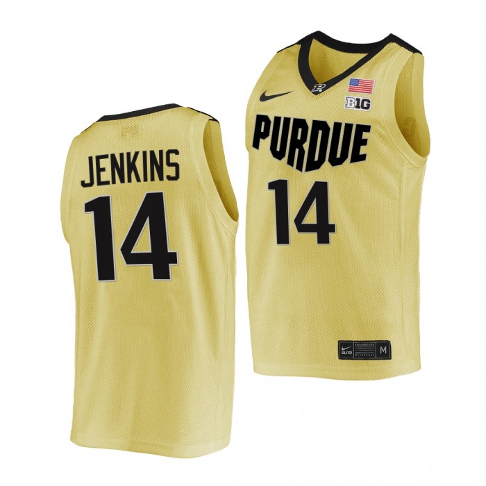 David Jenkins #14 Purdue Boilermakers College Basketball Jersey 2022 Gold