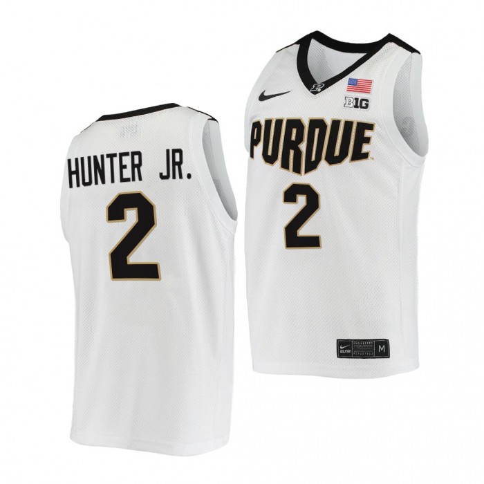 Eric Hunter Jr. Jersey Purdue Boilermakers 2021-22 College Basketball Replica Jersey-White