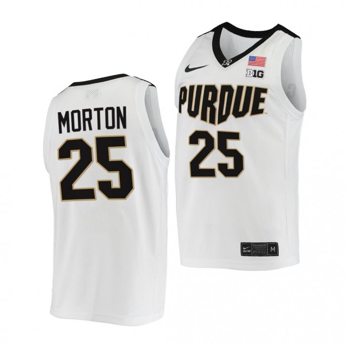 Ethan Morton Jersey Purdue Boilermakers 2021-22 College Basketball Replica Jersey-White