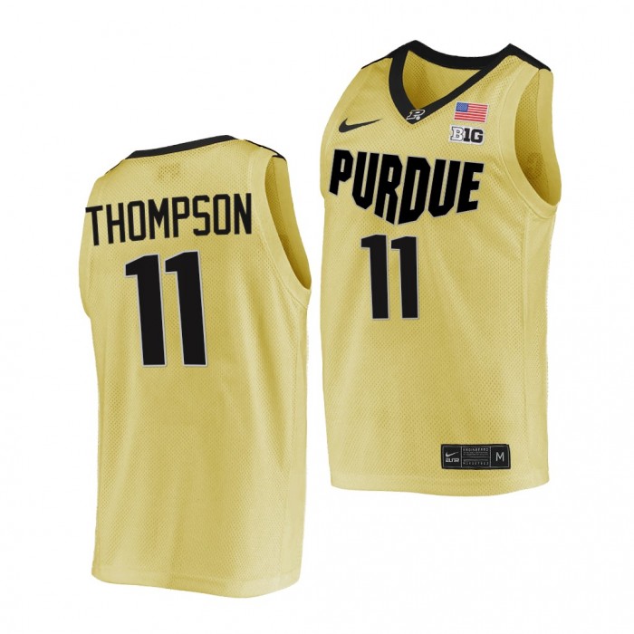 Purdue Boilermakers Isaiah Thompson #11 Gold Top Overall Seed Jersey 2021-22 College Basketball