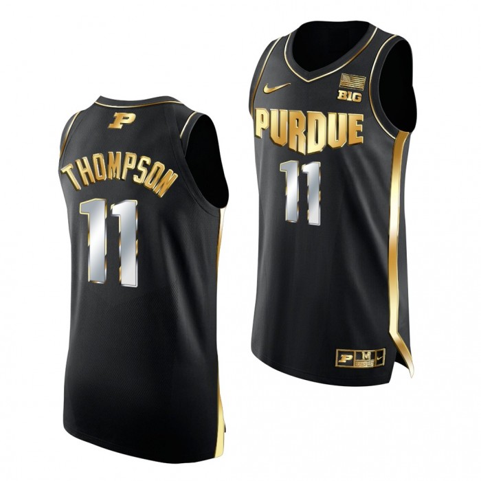 Isaiah Thompson Purdue Boilermakers Black Jersey 2021-22 Golden Edition Authentic Basketball Shirt