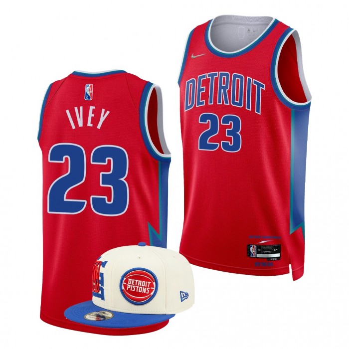 Detroit Pistons Jaden Ivey 2022 NBA Draft Red City Edition Jersey Purdue Boilermakers