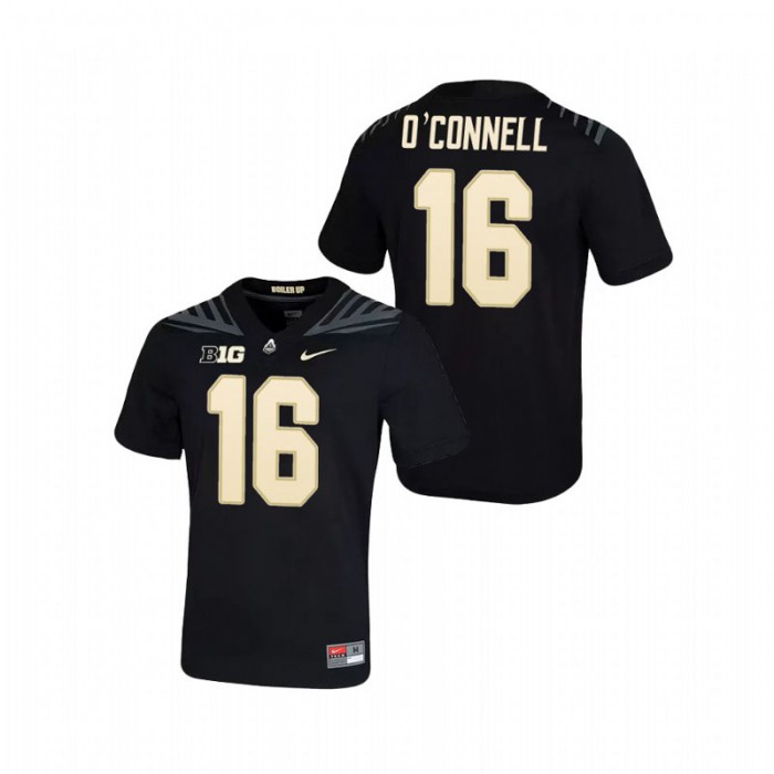 Aidan O'Connell Purdue Boilermakers Game Black Football Jersey
