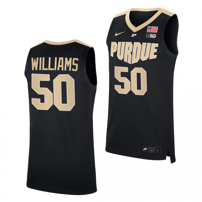 Trevion Williams Jersey Purdue Boilermakers 2021-22 College Basketball Replica Jersey-Black