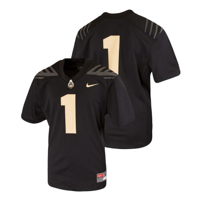 Youth Purdue Boilermakers Black College Football Team Replica Jersey