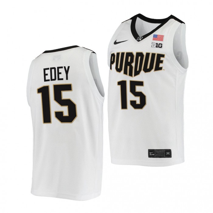 Zach Edey College Basketball Purdue Boilermakers #15 White Jersey