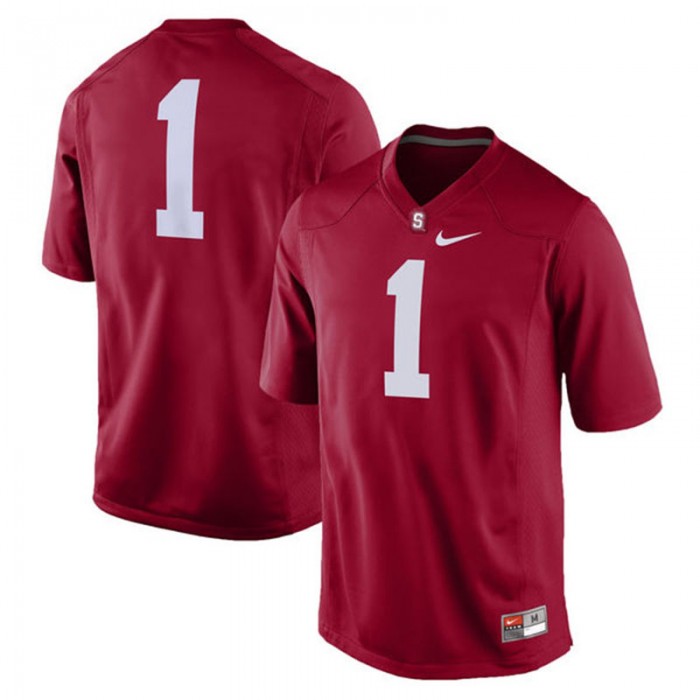 Male Stanford Cardinal #1 Cardinal College Football Premier Jersey