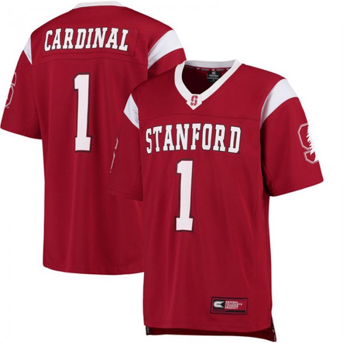 Male Stanford Cardinal #1 Cardinal NCAA Football Jersey