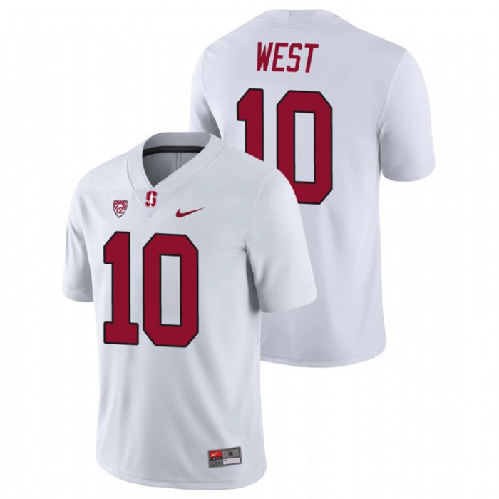 Jack West Stanford Cardinal Game College Football White Jersey For Men