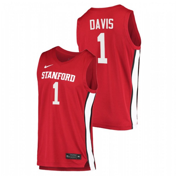 Stanford Cardinal College Basketball Daejon Davis Jersey Red Men