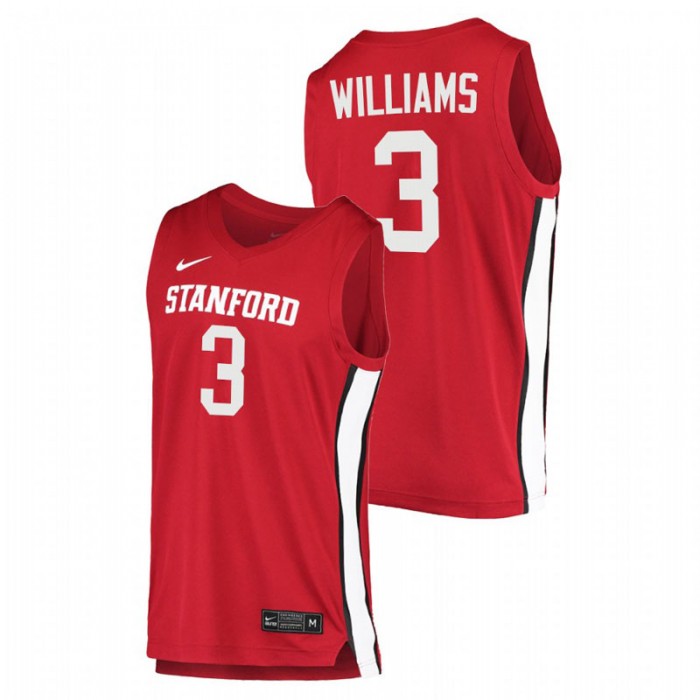 Stanford Cardinal College Basketball Ziaire Williams Jersey Red Men