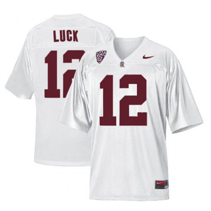 Stanford Cardinal #12 Andrew Luck White Football Youth Jersey