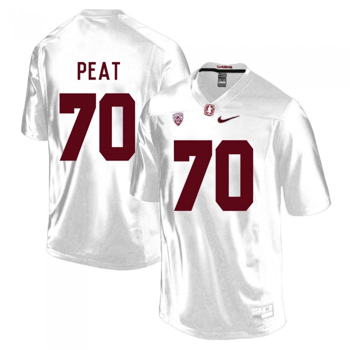 Stanford Cardinal Andrus Peat White College Football Jersey