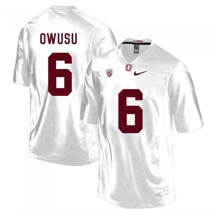 Stanford Cardinal Francis Owusu White College Football Jersey