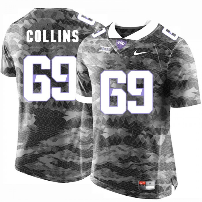 Male Aviante Collins TCU Horned Frogs Grey College Football New Season Game Jersey