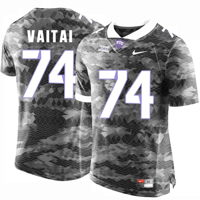 Male Halapoulivaati Vaitai TCU Horned Frogs Grey College Football New Season Game Jersey