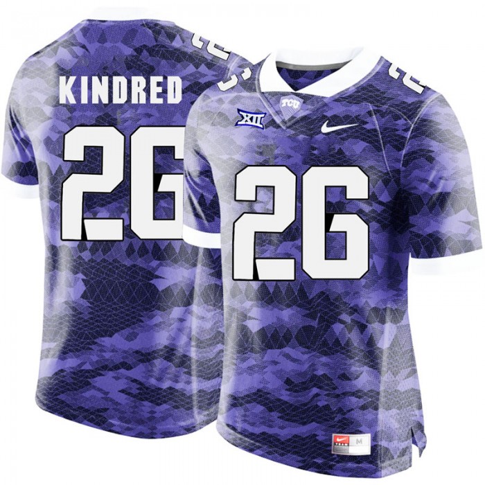 Male Derrick Kindred TCU Horned Frogs Purple College Football New Season Game Jersey