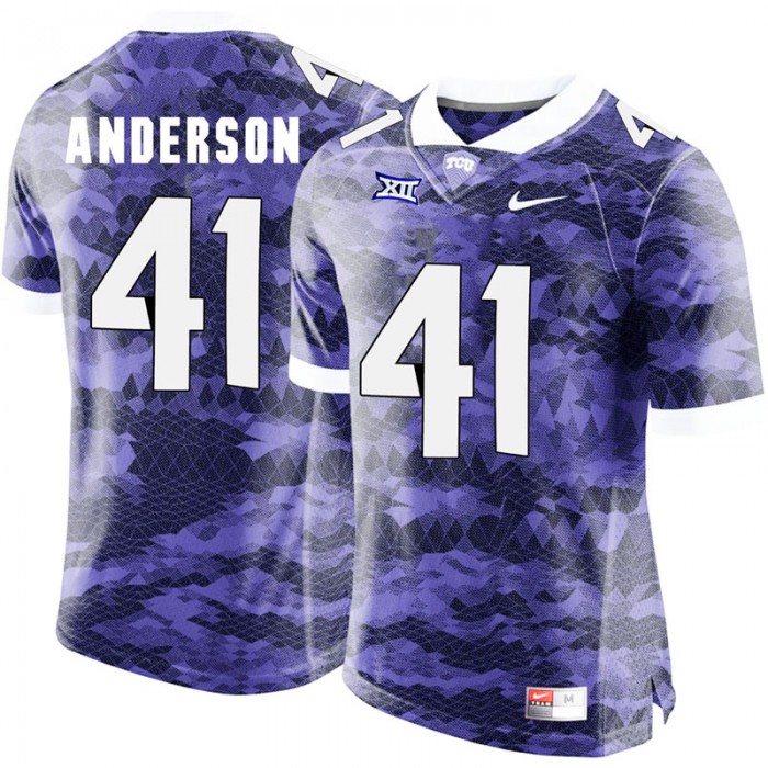 Male Jonathan Anderson TCU Horned Frogs Purple College Football New Season Game Jersey