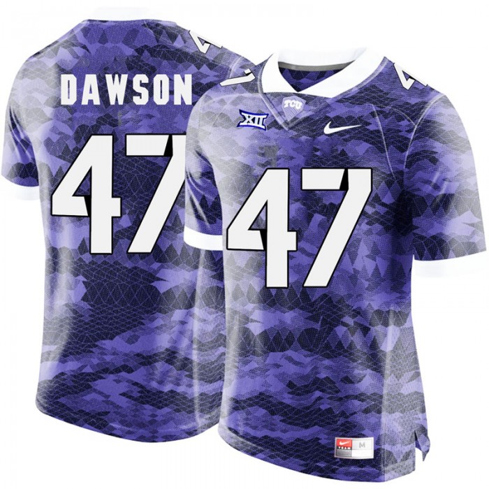 Male P.J. Dawson TCU Horned Frogs Purple College Football New Season Game Jersey