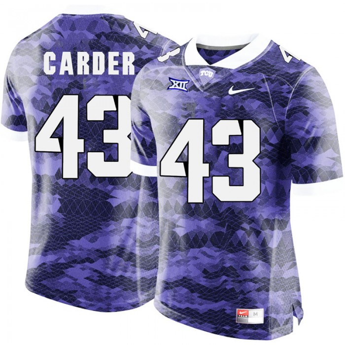 Male Tank Carder TCU Horned Frogs Purple College Football New Season Game Jersey