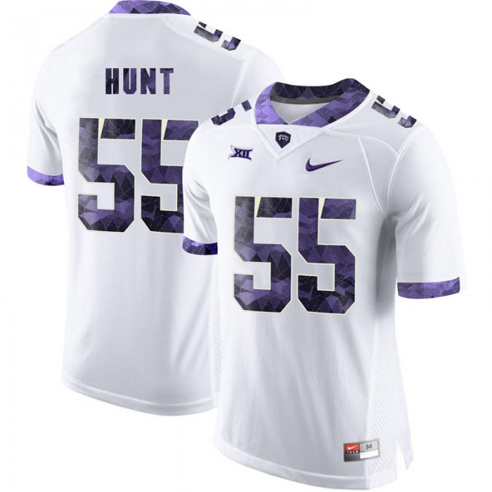 Male Joey Hunt TCU Horned Frogs White College Football New Season Game Jersey